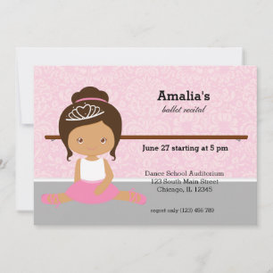 Invitación Recital de ballet