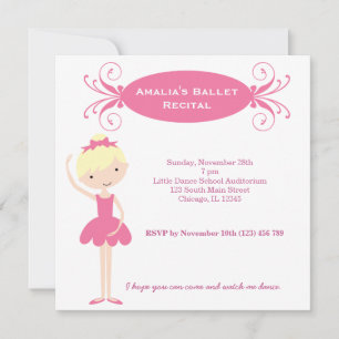 Invitación Recital de ballet