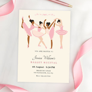 Invitación recital de ballet bailarina