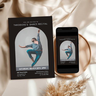 Invitación Recital de Danza Minimalista Moderna con Foto Pers