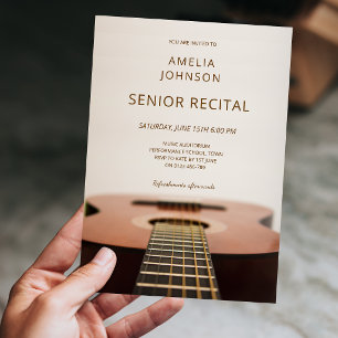 Invitación Recital de Música de Guitarra Moderna para Adultos