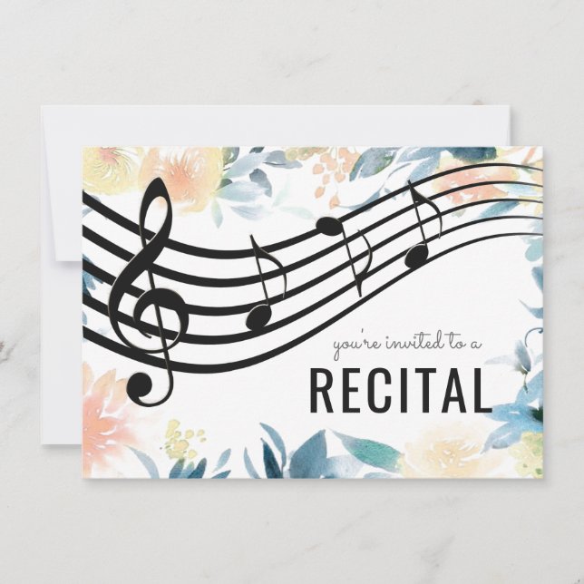 Invitación recital de música floral femenina (Anverso)
