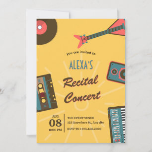 Invitación recital de música retro