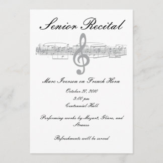 Invitación Recital de música senior