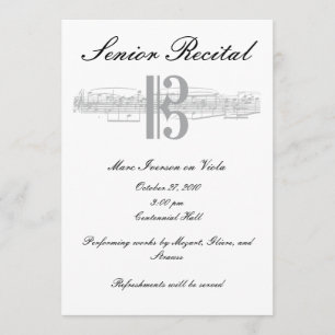 Invitación Recital de música senior - Alto Clef