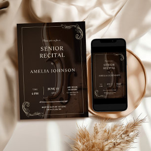 Invitación Recital de música senior elegante y con foto perso