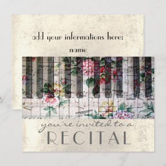 Invitación recital de música vintage