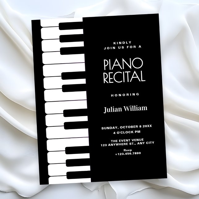 Invitación Recital de piano  (Subido por el creador)