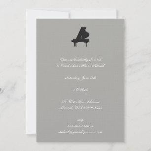 Invitación Recital de piano