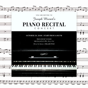 Invitación Recital de piano clásico