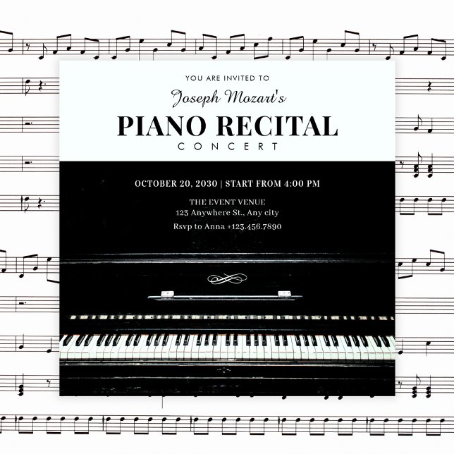 Invitación Recital de piano clásico (Subido por el creador)