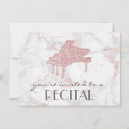 Invitación recital de piano de música elegante