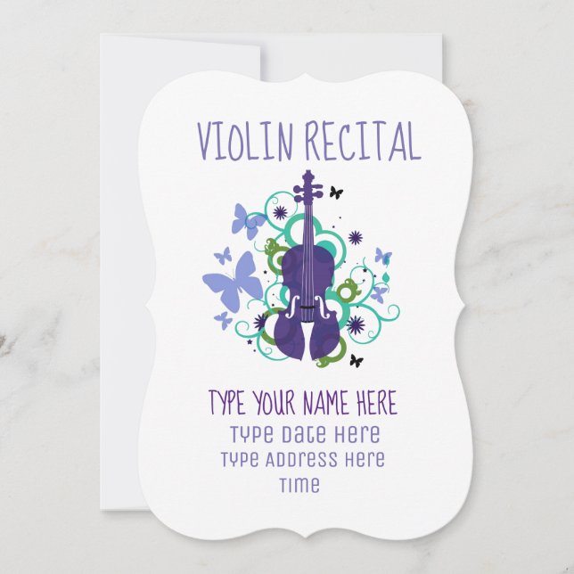 Invitación Recital de Violín (Anverso)