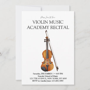 Invitación Recital Especial de la Academia de Música de Violí