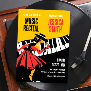 Invitación Recital musical de jazz retro