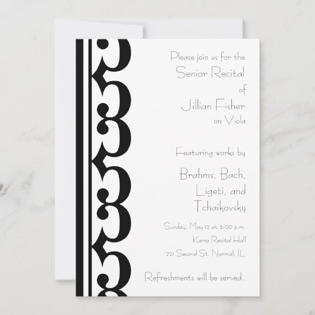 Invitación Recital temática de Alto Clef (Anverso)