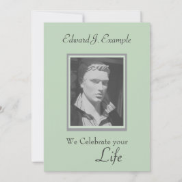 Invitación Recordatorio de la foto del personalizable / Funer