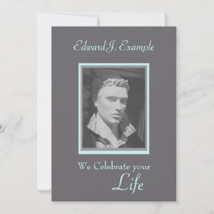 Invitación Recordatorio de la foto del personalizable / Funer