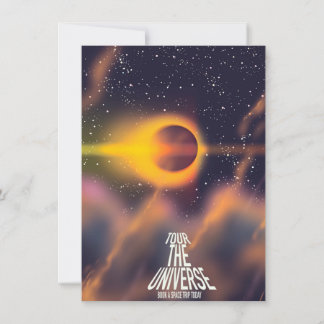 Invitación Recorre el Universo "Reserva un viaje hoy"
