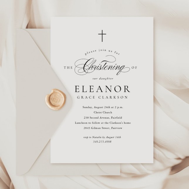 Invitación Recorrido de caligrafía cruzada elegante de presup (Subido por el creador)