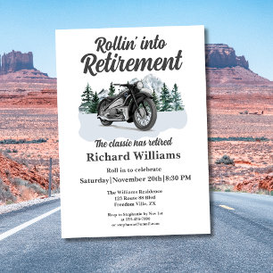 Invitación Recorrido de jubilaciones Tema Clásico Motociclism