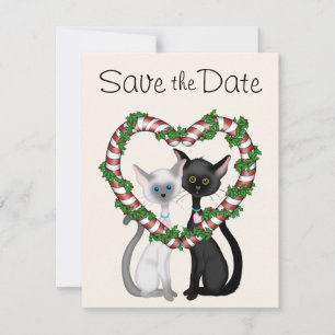 Invitación Recorte de gatos de vacaciones Guardar la notifica