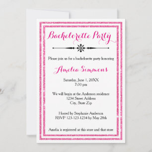 Invitación Recorte rosa doble -Invitación a la fiesta de la s