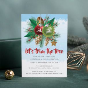 Invitación Recortemos el árbol   Fiesta de Navidades