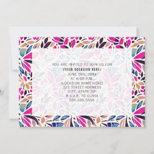 Invitación Recortes Coloridos Fiesta Genérica Propósito Gener