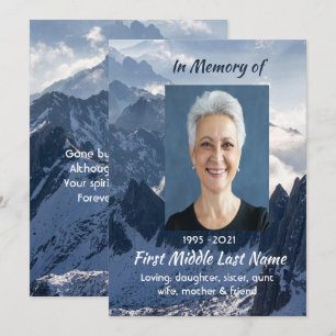 Invitación Recuerdo conmemorativo de montañas alpinas