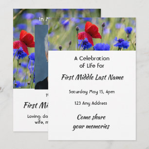 Invitación Recuerdo de bolsillo conmemorativo del prado de am