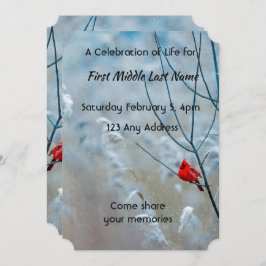 Invitación Recuerdo de foto conmemorativa Cardenal Pájaro Roj