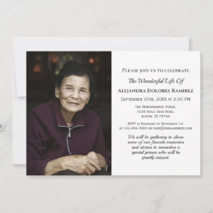Invitación Recuerdo de la simpatía por el funeral de personal