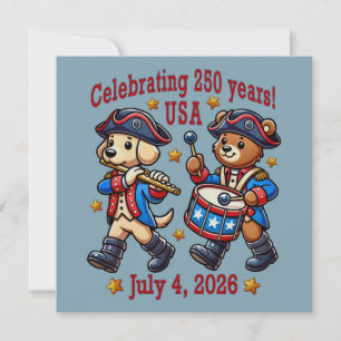 Invitación Recuerdo del 250 Aniversario de EE. UU. - Patrióti