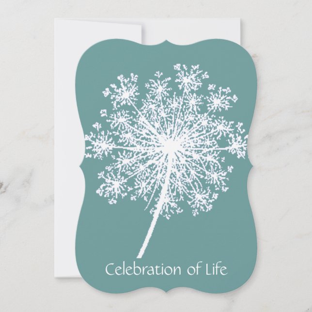 Invitación Recuerdo personalizado, celebración de la vida (Anverso)