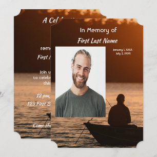 Invitación Recuerdo personalizado del memorial del pescador