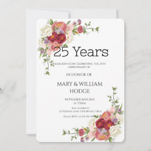 Invitación "Recuerdos de oro: Celebrando 25 años de amor"