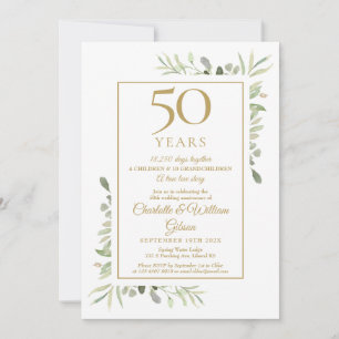 Invitación recuerdos del 50° Aniversario de los Bodas de Oro