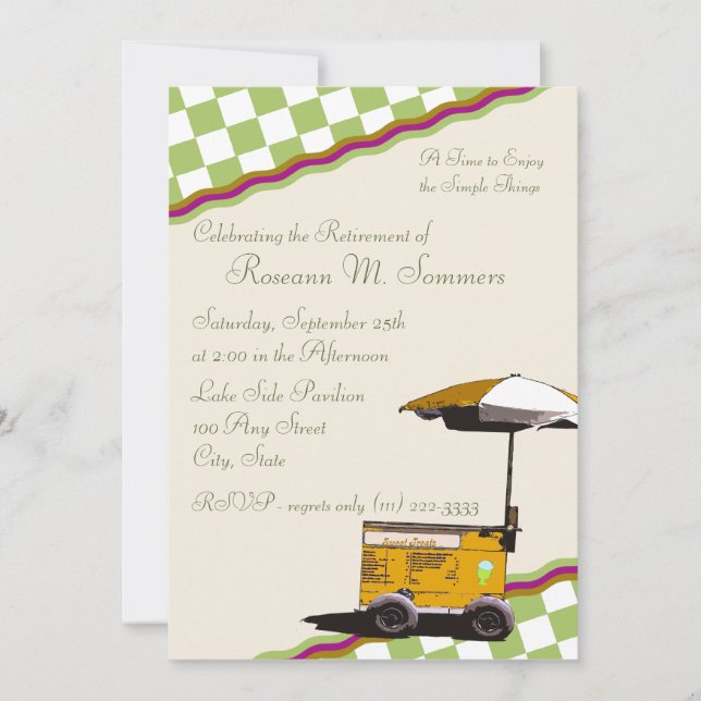 Invitación Recuerdos/Jubilación de verano (Anverso)