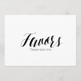 Invitación "Recuerdos Por favor tome uno" Letrero de Boda