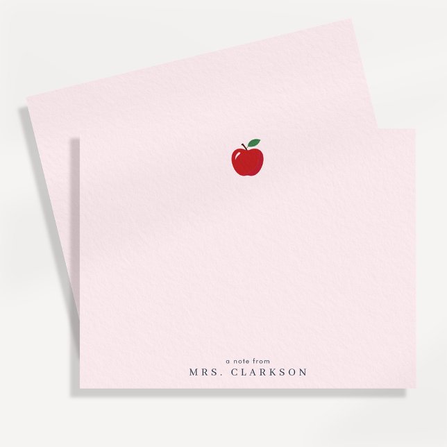 Invitación Red Apple Teacher Appreciation Note Card (Subido por el creador)
