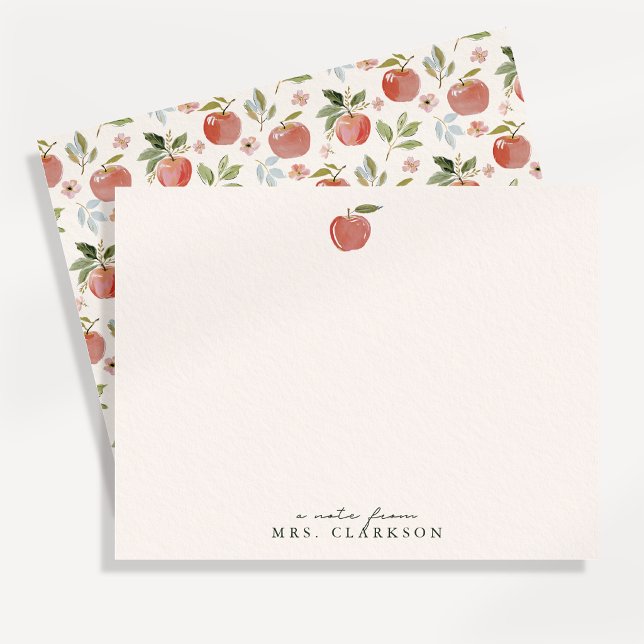 Invitación Red Apple Teacher Stationery Note Card (Subido por el creador)