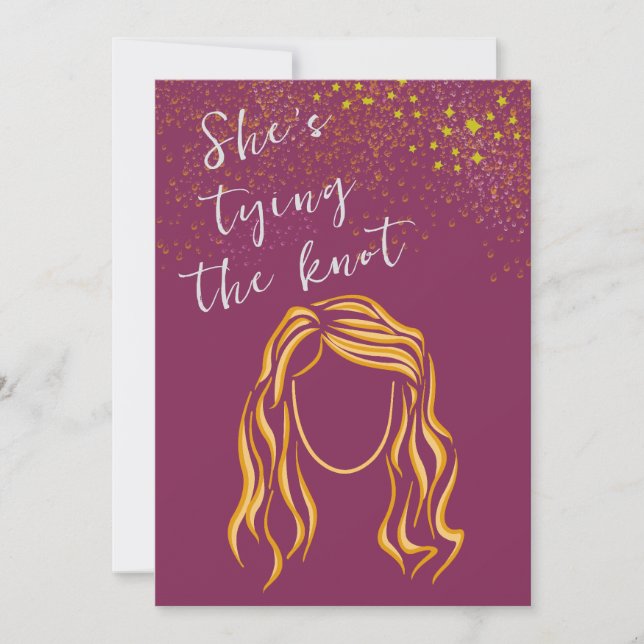 Invitación Red Bride to be Girl Bachelorette Party Invitation (Anverso)