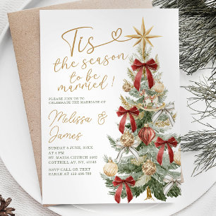 Invitación Red esta es la estación para casarse en una boda d