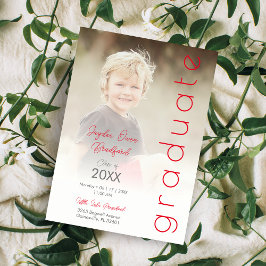 Invitación Red Fancy Vellum Overlay Effect Photo