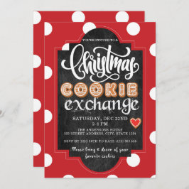 Invitación Red Fiesta de Cookie Exchange navidades