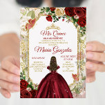 Invitación Red & Gold Mexicanos Mis Quince XV Anos Mariposa<br><div class="desc">Charra Mexicana Roja Y Oro Mis Quince Mariposa Anos. La Quinceañera Roja.</div>