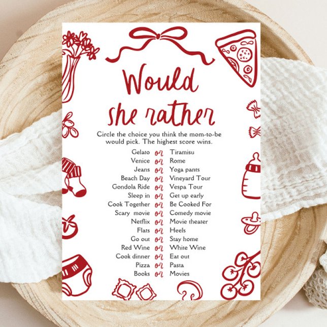 Invitación Red Hand Drake Prefiere Un Juego De Baby Shower (Subido por el creador)