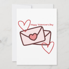 Invitación Red Hearth Happy Valentine's Day