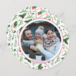 Invitación Red Holly deja vacaciones familiares de Navidades